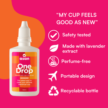 OneDrop Menstrual Cup Cleanser - Asan UK